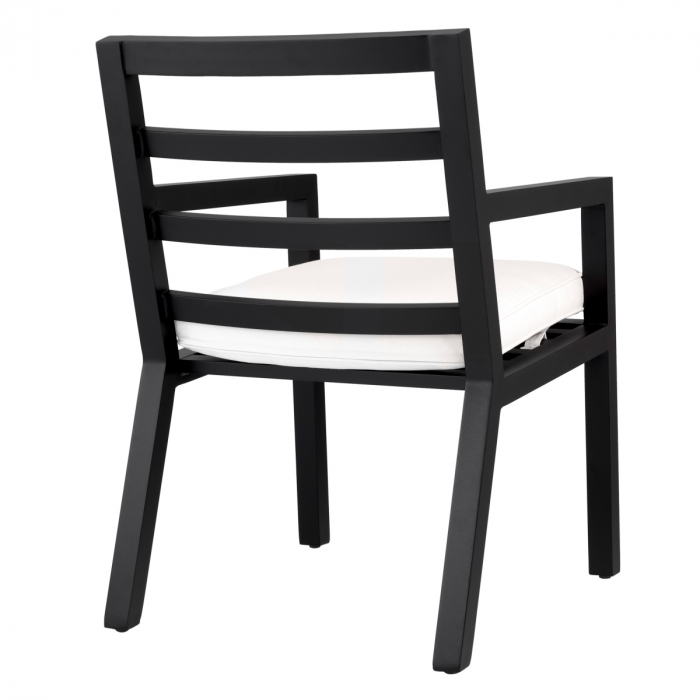   Scaun de dining exterior Delta din pânză sunbrella neagră 115003 EICHHOLTZ [3]