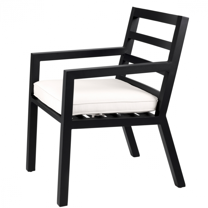   Scaun de dining exterior Delta din pânză sunbrella neagră 115003 EICHHOLTZ [4]