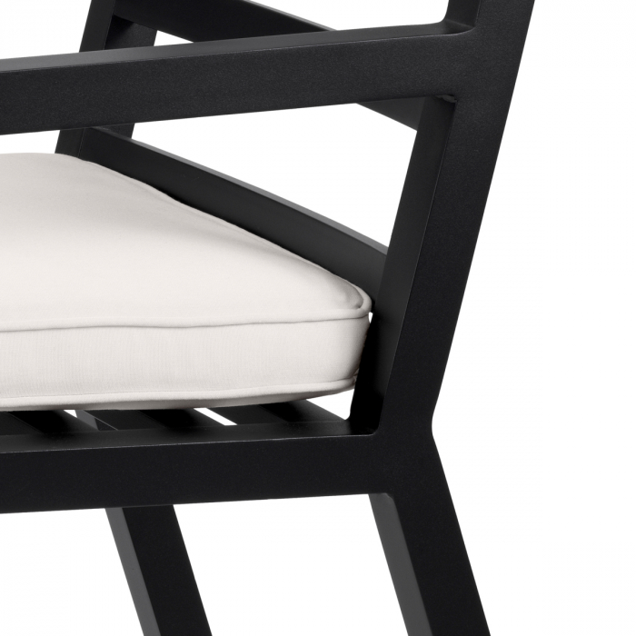   Scaun de dining exterior Delta din pânză sunbrella neagră 115003 EICHHOLTZ [7]