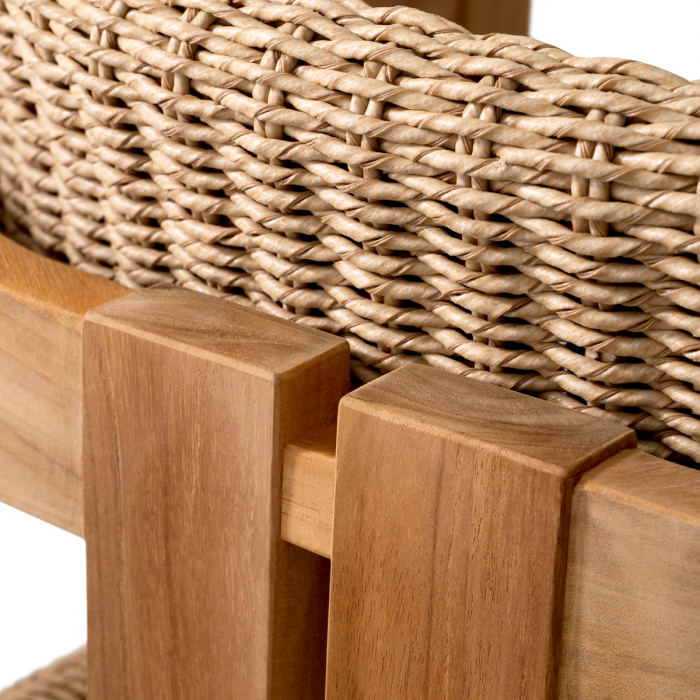   Scaun de dining exterior Donato din tec natural cu rattan artificial 117419 EICHHOLTZ [7]