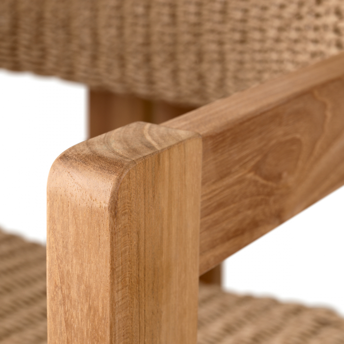   Scaun de dining exterior Donato din tec natural cu rattan artificial 117419 EICHHOLTZ [6]