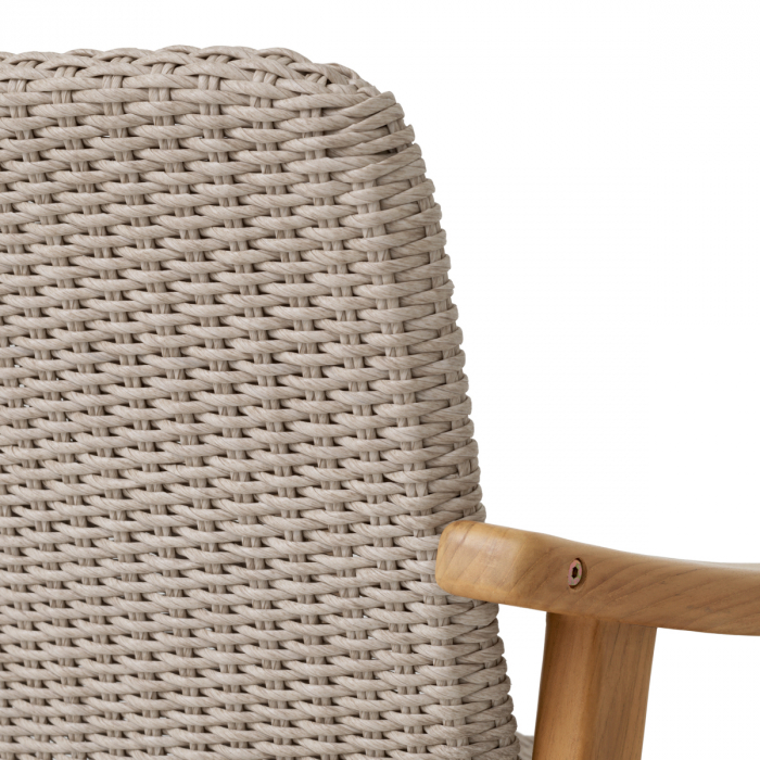   Scaun de dining exterior Honolulu din tec natural cu rattan artificial 117413 EICHHOLTZ [7]