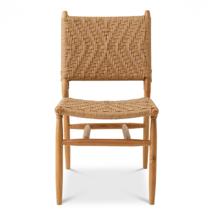   Scaun de dining exterior Laroc din tec natural, rattan fals, set de 2 117385 EICHHOLTZ [4]