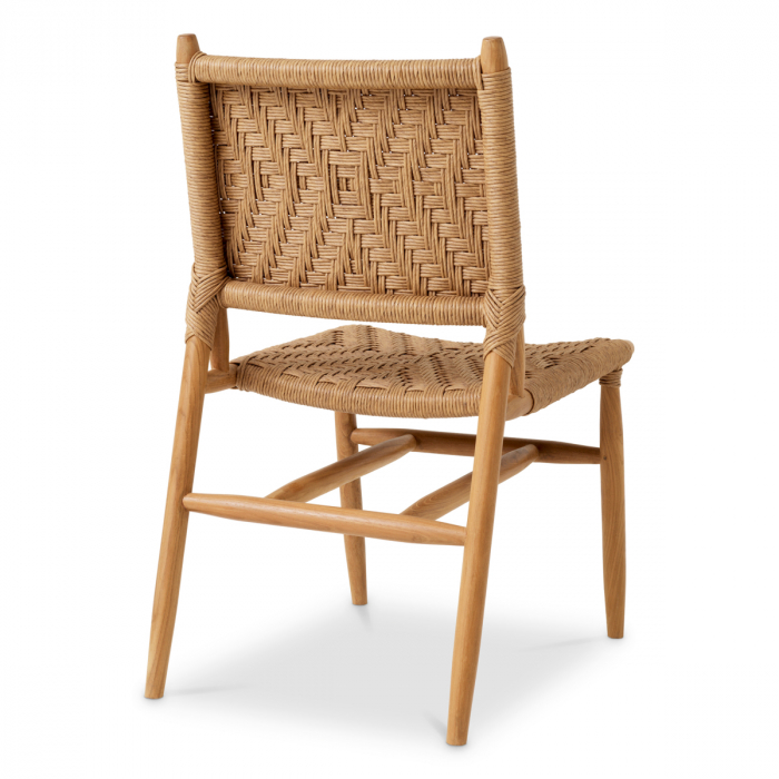   Scaun de dining exterior Laroc din tec natural, rattan fals, set de 2 117385 EICHHOLTZ [5]