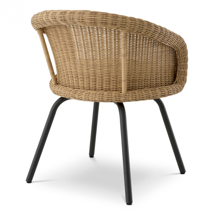   Scaun de dining exterior Nolan viola nisip rattan artificial 119555 EICHHOLTZ [4]