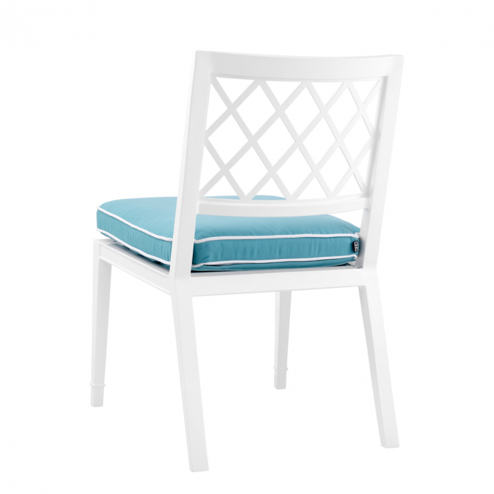   Scaun de dining exterior Paladium alb sunbrella albastru mineral 112847 EICHHOLTZ [3]