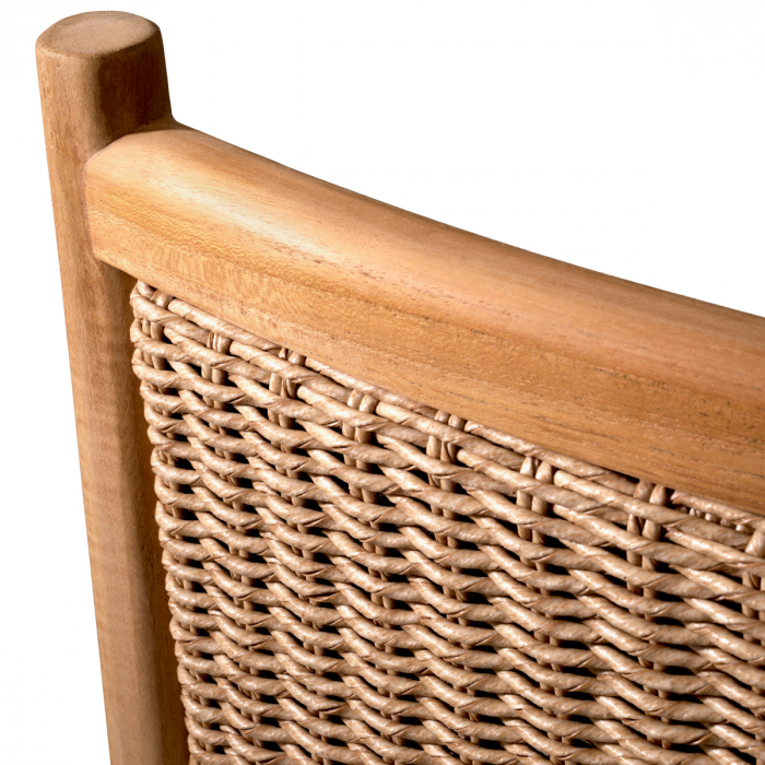   Scaun de dining exterior Pivetti din tec natural cu rattan artificial 117428 EICHHOLTZ [7]