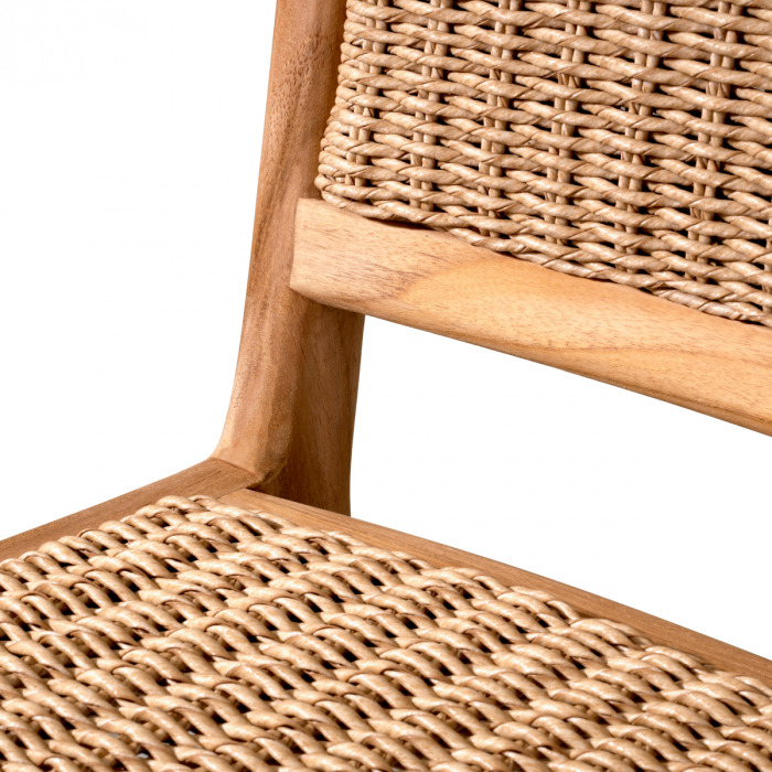   Scaun de dining exterior Pivetti din tec natural cu rattan artificial 117428 EICHHOLTZ [6]