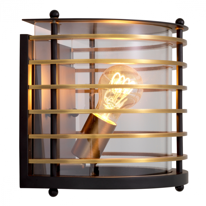   Lampa de perete exterioară Logan finisaj negru sticlă clară 116165 EICHHOLTZ [3]