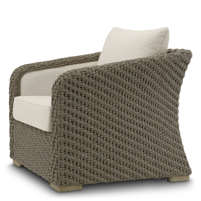   Scaun de exterior Bryson din rattan fals țesut viola nisip 119252 EICHHOLTZ [5]