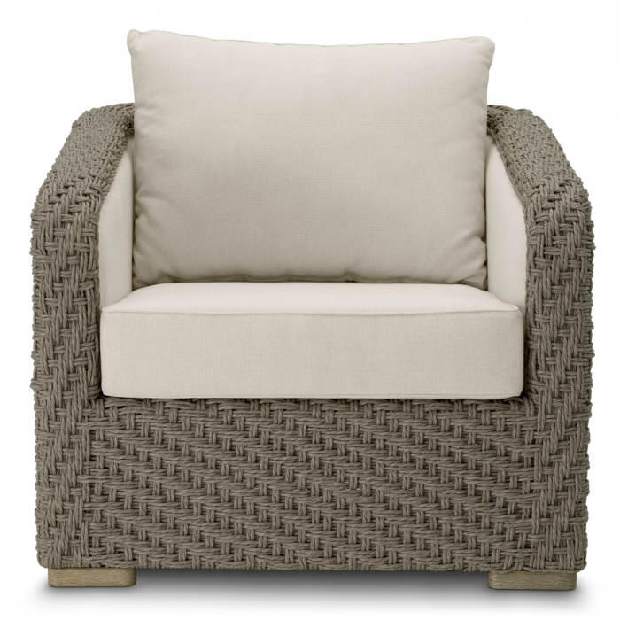   Scaun de exterior Bryson din rattan fals țesut viola nisip 119252 EICHHOLTZ [3]