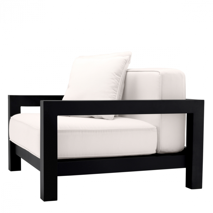   Scaun de exterior Cap-Antibes din pânză sunbrella neagră 115005 EICHHOLTZ [4]