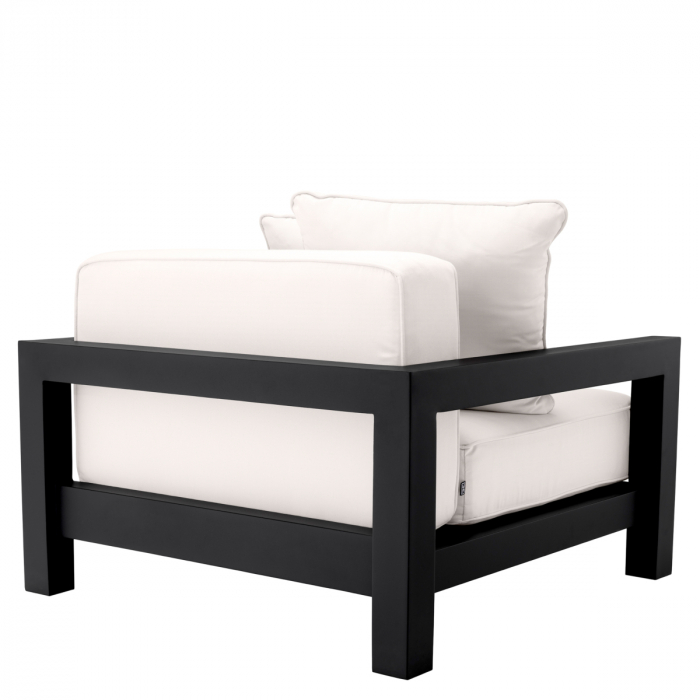   Scaun de exterior Cap-Antibes din pânză sunbrella neagră 115005 EICHHOLTZ [3]
