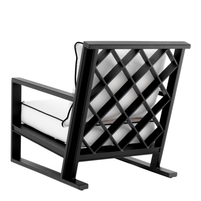   Scaun de exterior Como din pânză sunbrella neagră 113641 EICHHOLTZ [3]