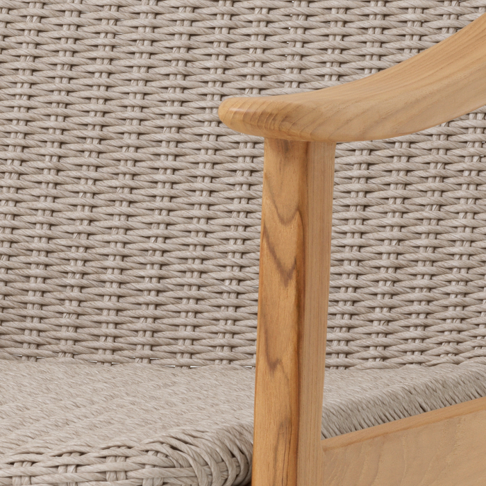   Scaun de exterior Honolulu din tec natural, rattan artificial 117409 EICHHOLTZ [6]