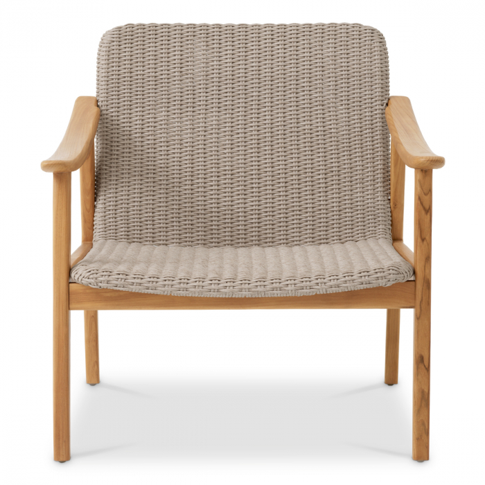   Scaun de exterior Honolulu din tec natural, rattan artificial 117409 EICHHOLTZ [3]