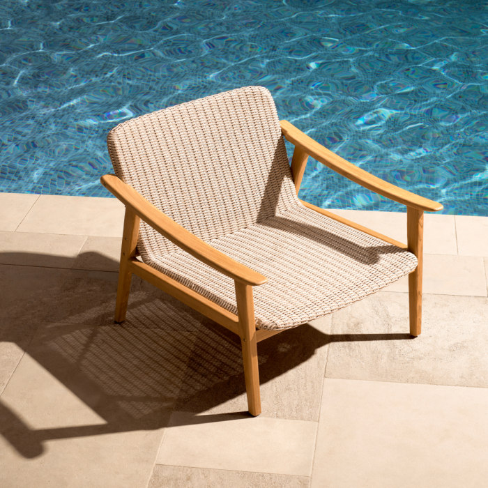   Scaun de exterior Honolulu din tec natural, rattan artificial 117409 EICHHOLTZ [2]