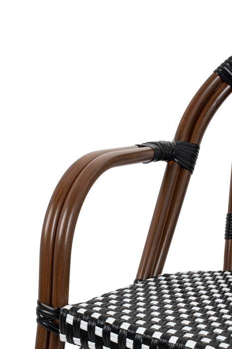 Scaun de Grădină Cafe Paris Arm 57x57x88 cm, Maro - King Home [5]