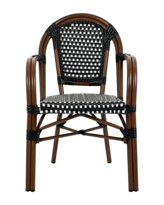 Scaun de Grădină Cafe Paris Arm 57x57x88 cm, Maro - King Home [4]