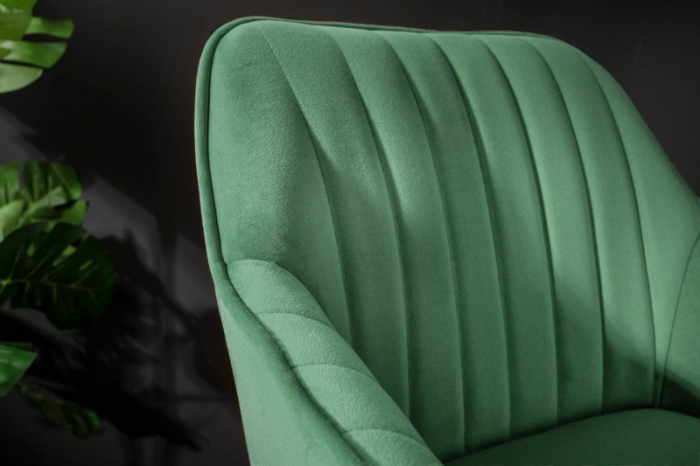 Scaun design bar Ebba catifea gri/galben mustar/verde, picioare metal, 102 cm [11]