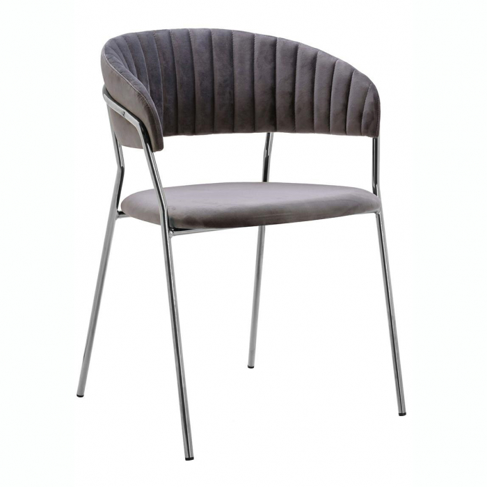 Scaun design Becci Premium, diverse culori, velur/picioare metalice crom, KH1201100121.CHROM - King [9]