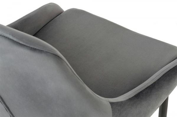 Scaun Clover 50x59x84 cm, Catifea și Metal Albastru Închis - Modesto [13]