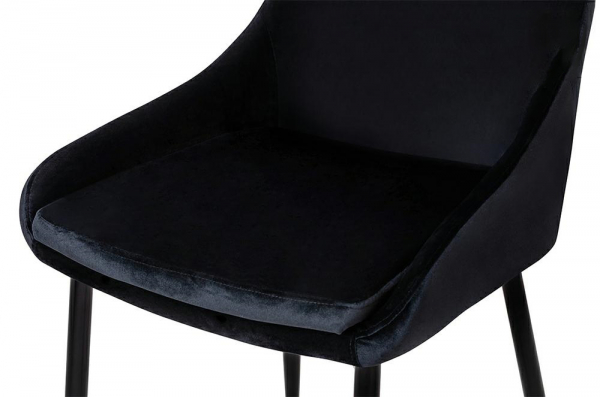 Scaun Clover 50x59x84 cm, Catifea și Metal Albastru Închis - Modesto [18]