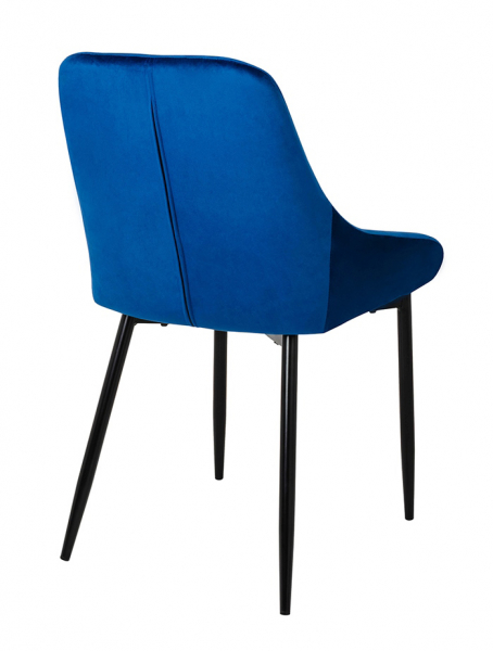 Scaun Clover 50x59x84 cm, Catifea și Metal Albastru Închis - Modesto [3]