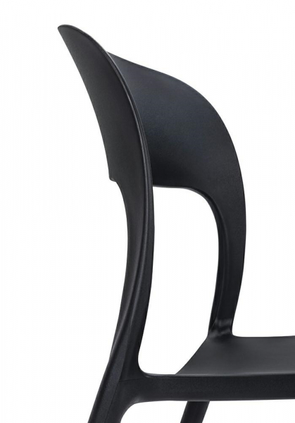 Scaun design clasic Solfrid alb/negru, polipropilena, C1028.BLACK - King [4]