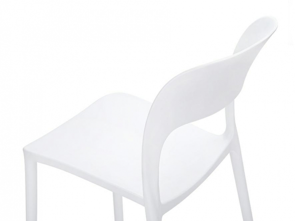 Scaun design clasic Solfrid alb/negru, polipropilena, C1028.BLACK - King [8]