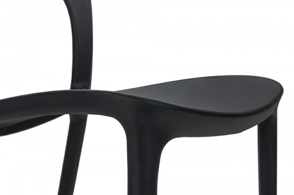 Scaun design clasic Solfrid alb/negru, polipropilena, C1028.BLACK - King [3]