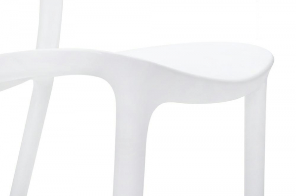 Scaun design clasic Solfrid alb/negru, polipropilena, C1028.BLACK - King [9]