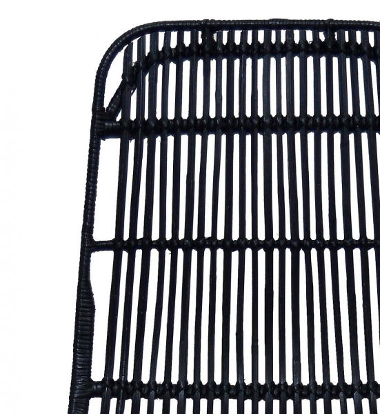 Scaun design gradina Tobby din ratan negru / picioare negre metal, CH02840BLBL - Kokoon [5]