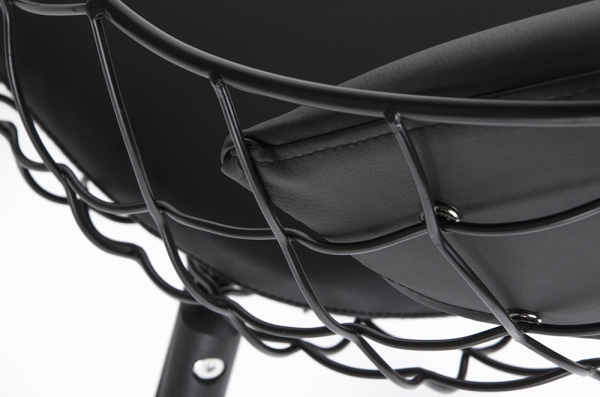 Scaun design Hera negru, modern, metal/piele ecologica premium/lemn masiv, 180-DMT.BLACK - King [7]