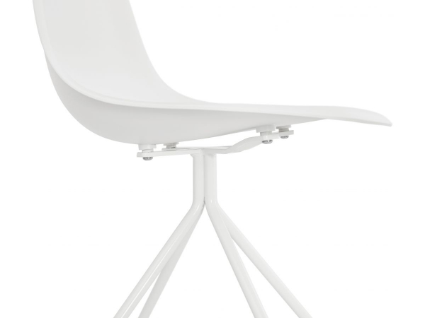 Scaun design living alb Preece, polipropilena / metal, CH02550WHWH - Kokoon [9]