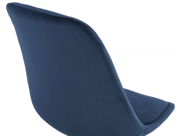 Scaun design living catifea bleumarin Macias picioare negre lemn, CH03010BUBL - Kokoon [4]