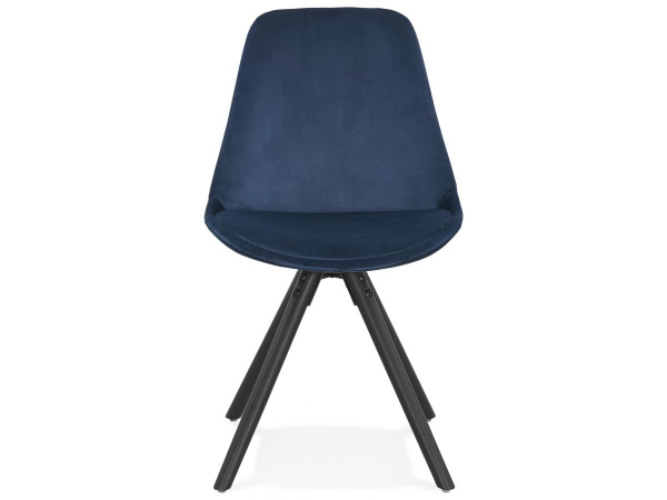 Scaun design living catifea bleumarin Macias picioare negre lemn, CH03010BUBL - Kokoon [2]