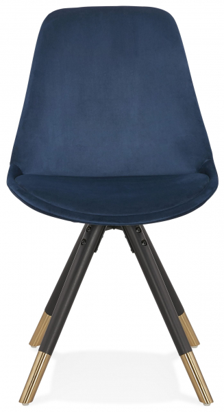 Scaun design living catifea bleumarin Petty Premium picioare negre / auriu, CH02950BUBL - Kokoon [2]