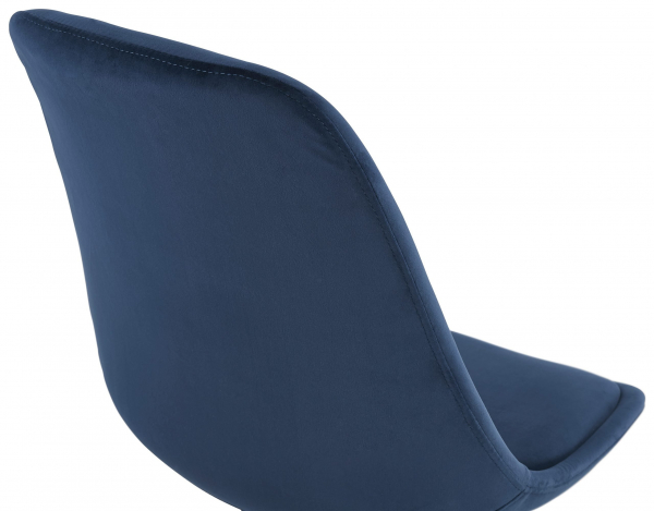 Scaun design living catifea bleumarin Petty Premium picioare negre / auriu, CH02950BUBL - Kokoon [4]