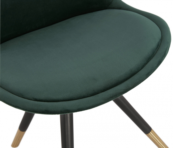 Scaun design living catifea verde Petty Premium picioare negre / auriu, CH02960GEBL - Kokoon [3]
