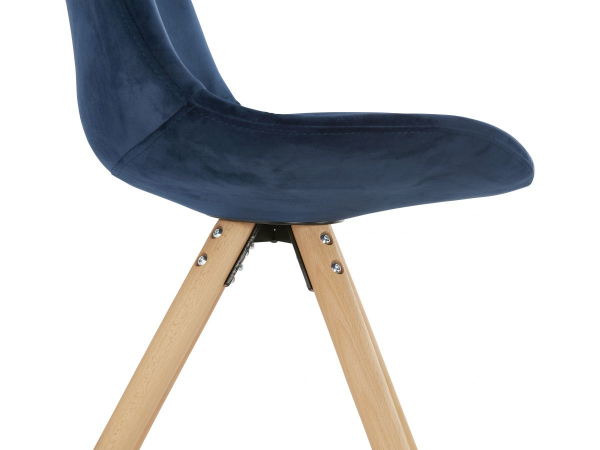 Scaun design Living Macias catifea bleumarin, picioare fag, CH03330BUNA - Kokoon [9]