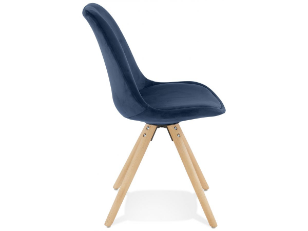 Scaun design Living Macias catifea bleumarin, picioare fag, CH03330BUNA - Kokoon [5]