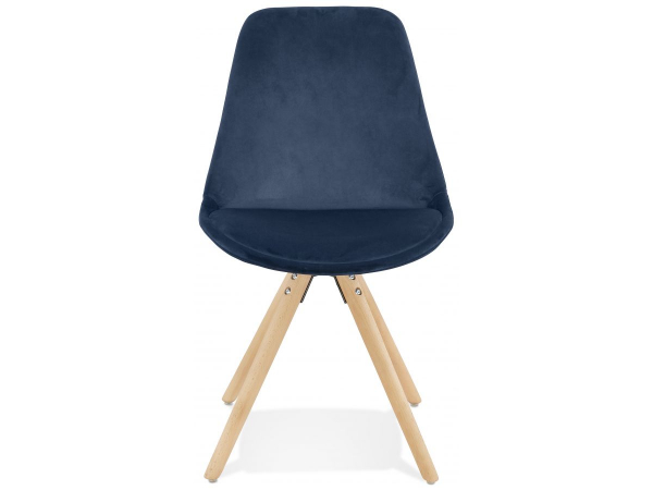 Scaun design Living Macias catifea bleumarin, picioare fag, CH03330BUNA - Kokoon [2]