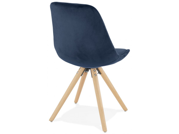 Scaun design Living Macias catifea bleumarin, picioare fag, CH03330BUNA - Kokoon [4]