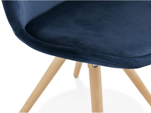 Scaun design Living Macias catifea bleumarin, picioare fag, CH03330BUNA - Kokoon [7]