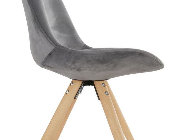 Scaun design Living Macias catifea gri, picioare fag, CH03370GRNA - Kokoon [6]