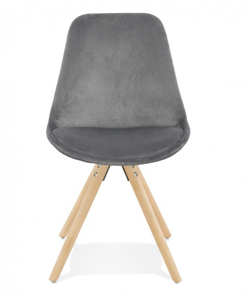 Scaun design Living Macias catifea gri, picioare fag, CH03370GRNA - Kokoon [2]