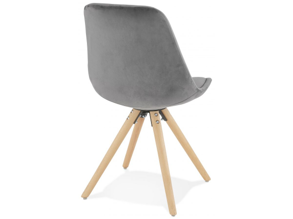 Scaun design Living Macias catifea gri, picioare fag, CH03370GRNA - Kokoon [7]