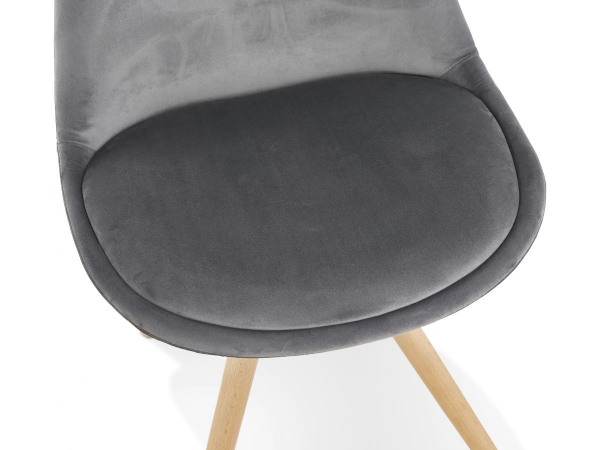 Scaun design Living Macias catifea gri, picioare fag, CH03370GRNA - Kokoon [9]