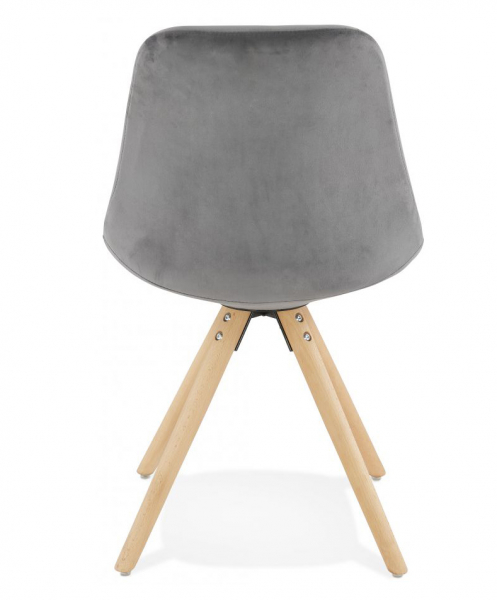Scaun design Living Macias catifea gri, picioare fag, CH03370GRNA - Kokoon [3]